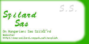 szilard sas business card